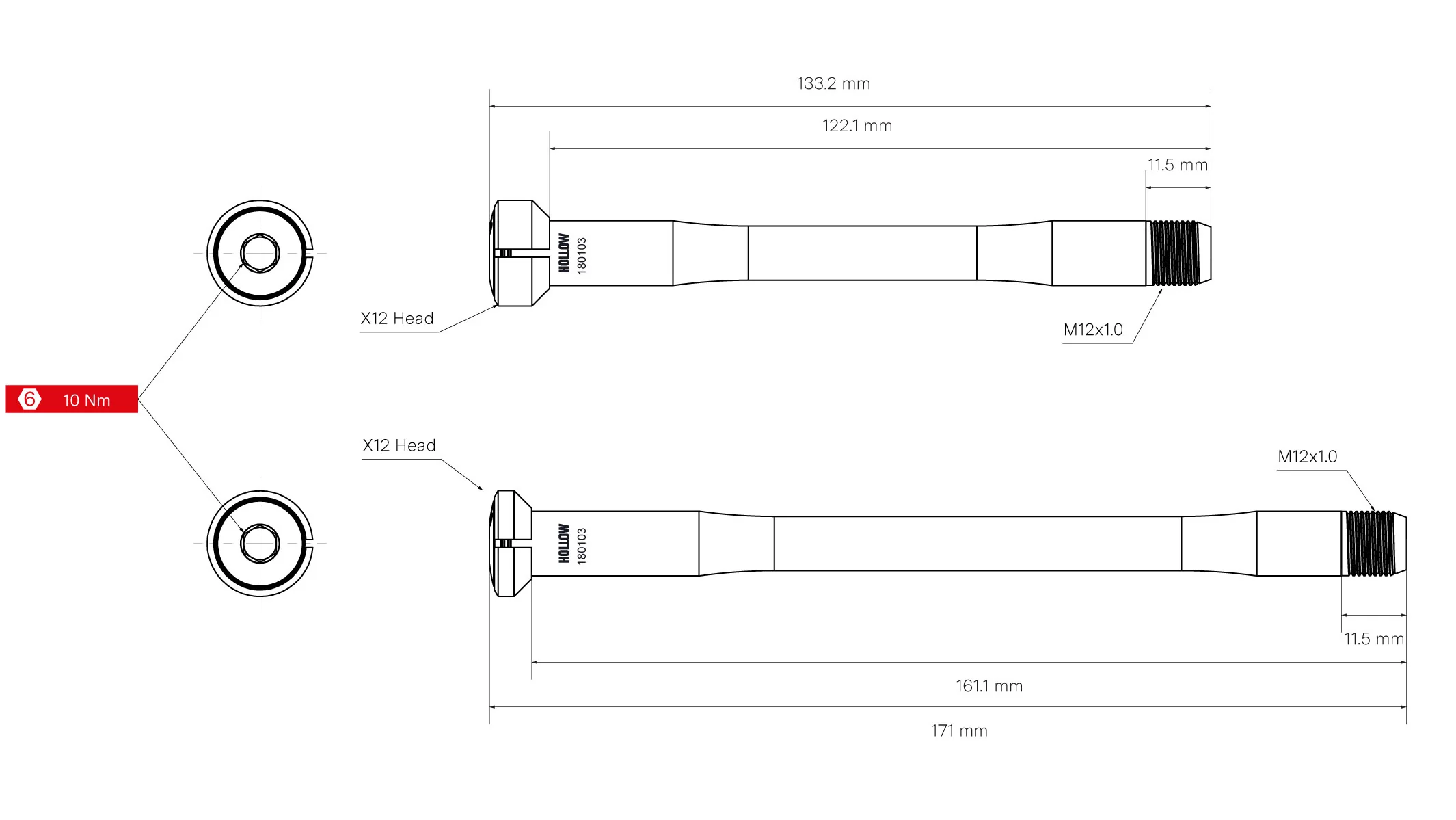 Thru Axle Kit - No 1 - Image 2
