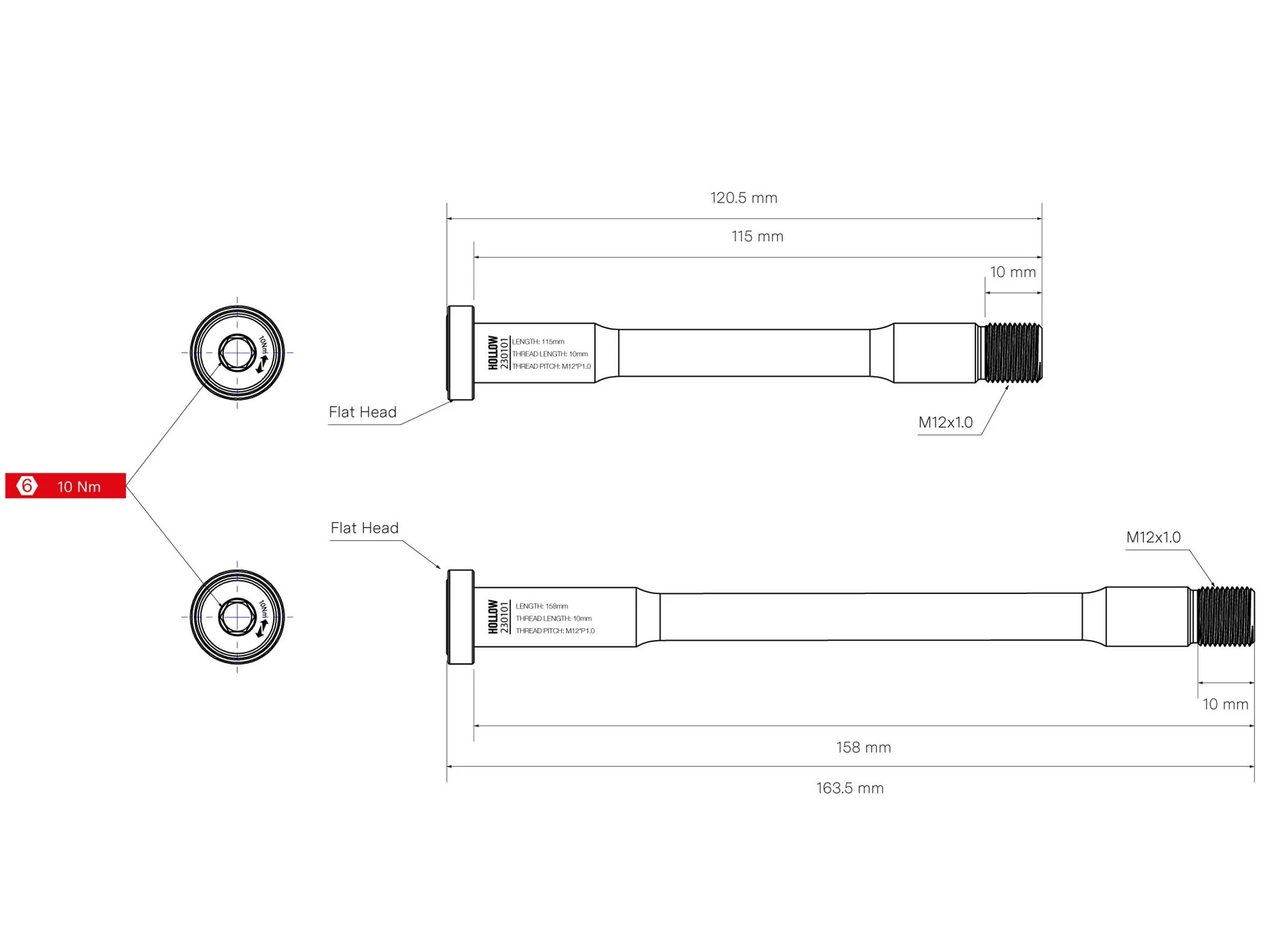 Thru Axle Kit - No 12 - Image 2